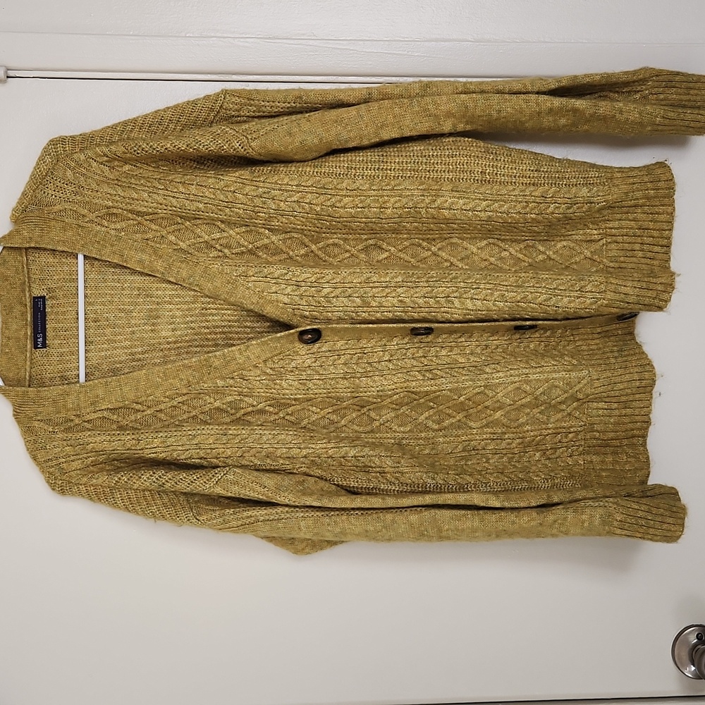 Marks & Spencer Mustard Cardigan Sweater